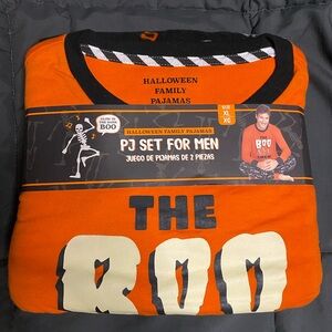 Halloween Family Pajamas Men's Orange PJ Set